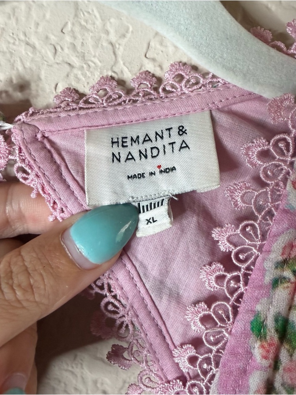 HEMANT AND NANDITA Hera Mini Dress Open Back Orchid Pink Size XL - Picture 6 of 6
